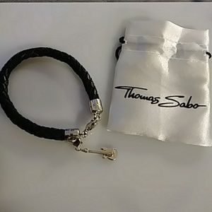 Thomas Sabo leather & sterling bracelet